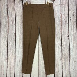 Talbots Pants Womens 6P Brown High Waist Skinny Ankle Stretch Side Zip Petite